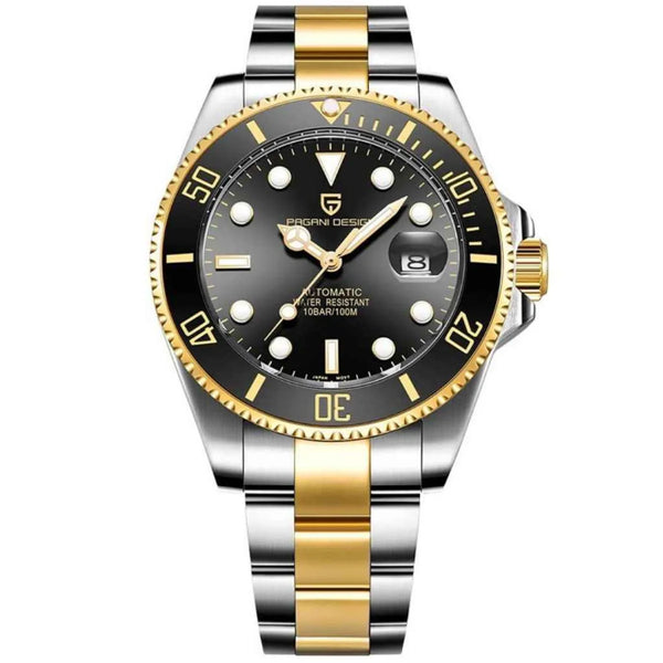 Marchier Diver Black Gold Watch
