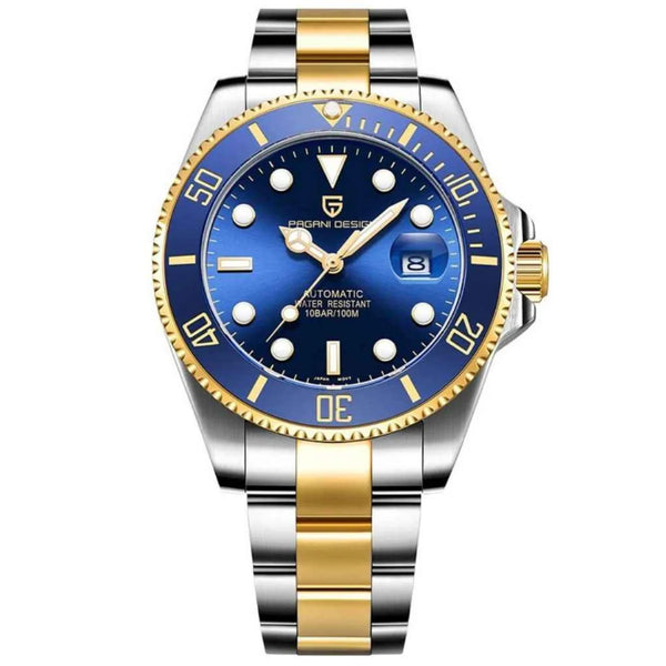 Marchier Diver Blue & Gold Watch