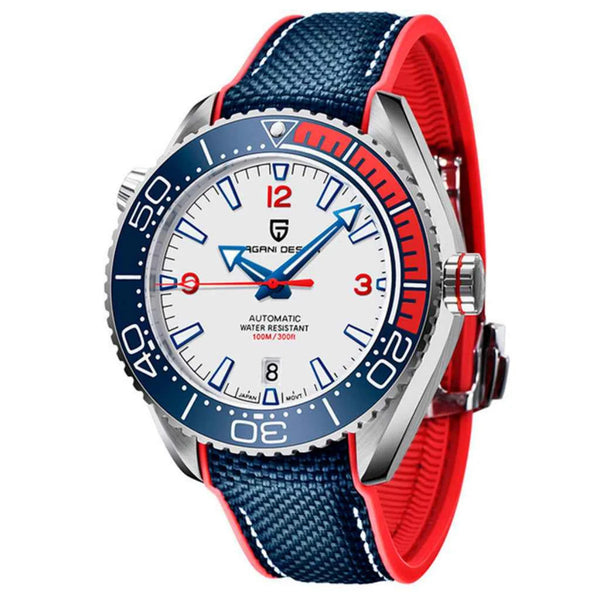 Marchier Field White & Blue Watch