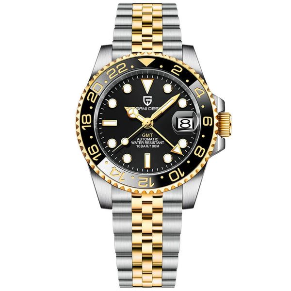Marchier Heritage Black & Gold Watch